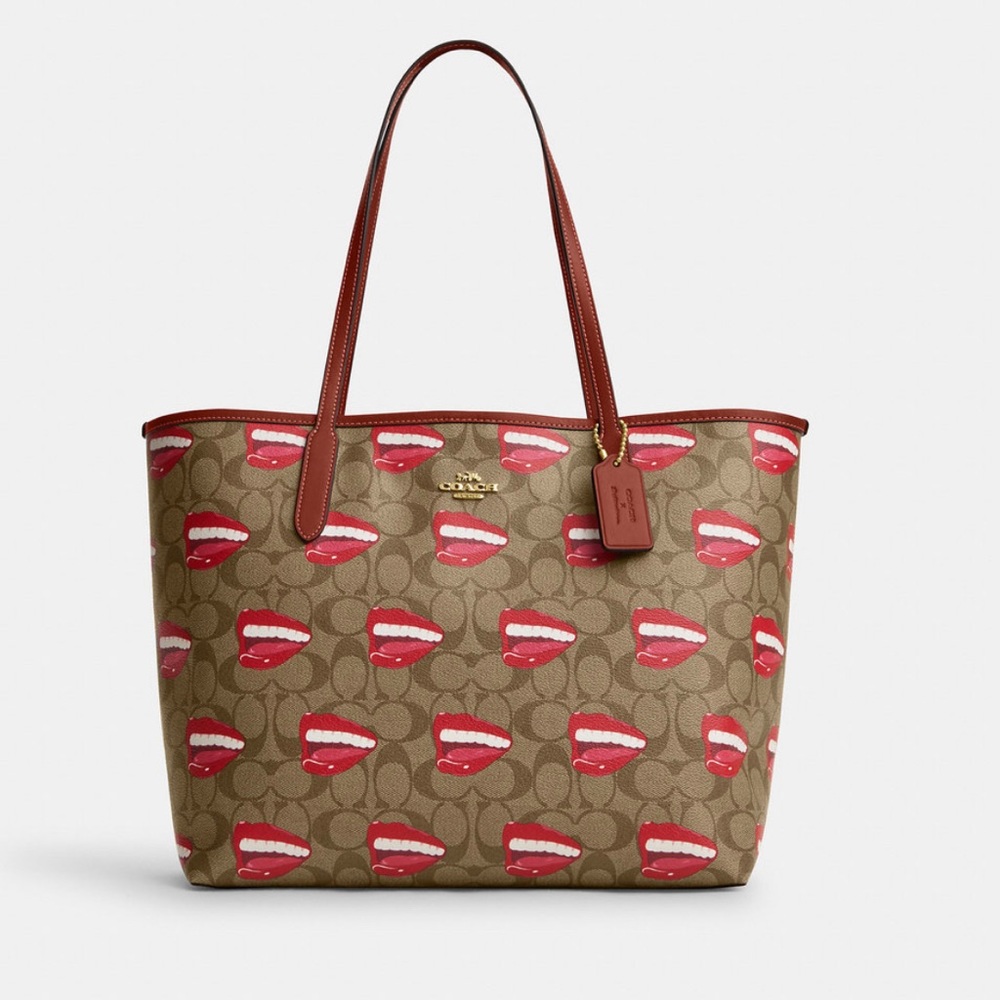 Last one! NWT Coach Outlet Coach X Tom Wesselmann City Tote In Signature Canvas